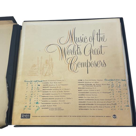 Vintage 1959 Reader's Digest Music World's Great Composers 12 Album Vinyl Set - Picture 2 of 3